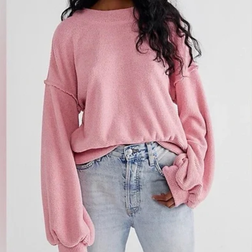 Beach Happy Pullover Free People Pink Size Small